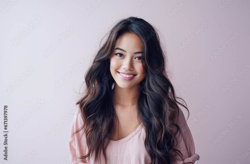 Portrait of a young beautiful Asian woman with long hair Portrait of a young beautiful Asian woman with long hair