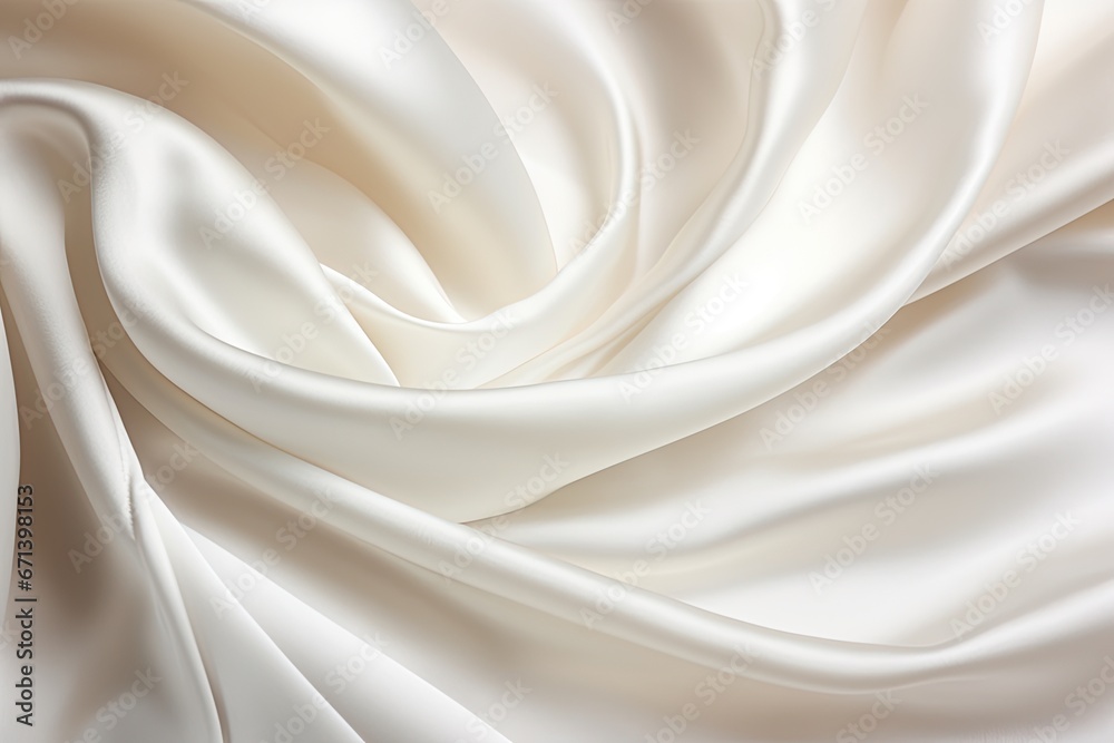 Ivory Illusion: Close-up White Satin Background Design Ivory Illusion: Close-up White Satin Background Design