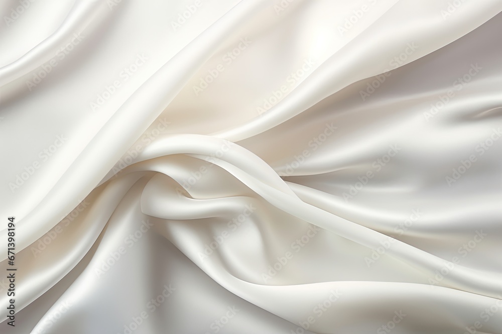 Ivory Illusion: White Satin Fabric for Sleek and Smooth Backgrounds
