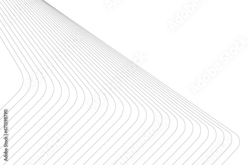 3D grid, mesh with distort, deform effect. Distortion, deformation array of lines - Stock vector illustration, Clip art graphics