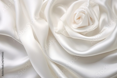 Pearl Prestige: Luxurious Wedding Backgrounds in White Silk or Satin