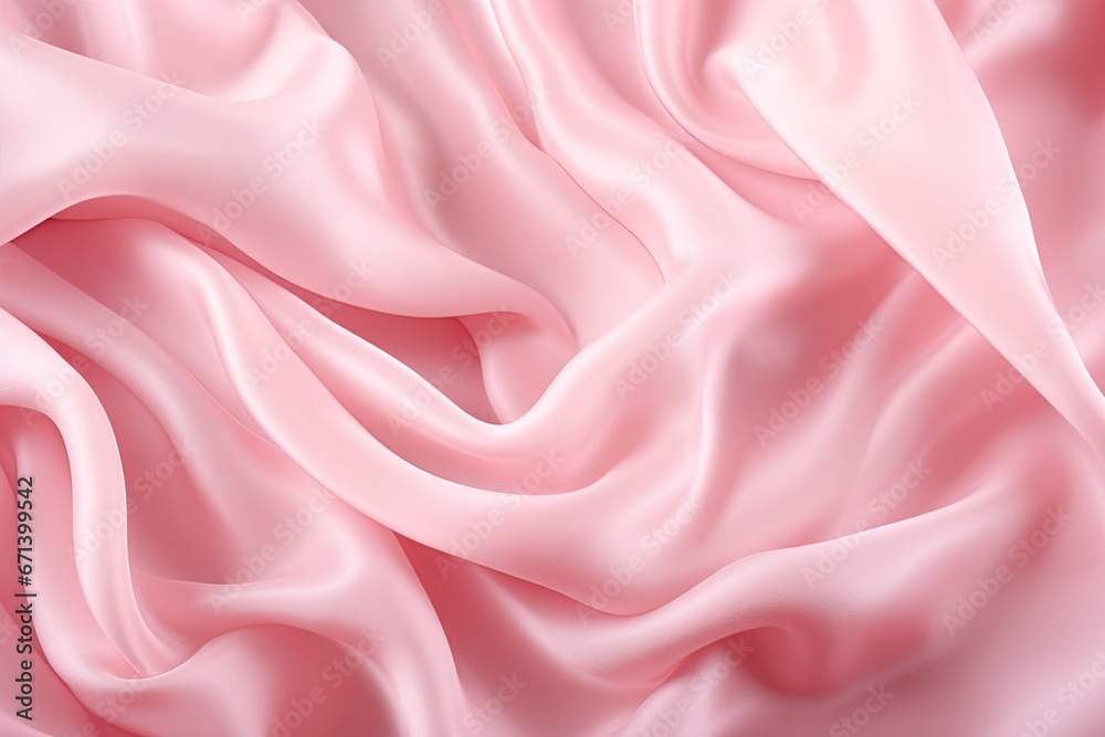 Pink Purity: Smooth, Elegant Pink Silk or Satin Ideal for Valentine's Day Backgrounds