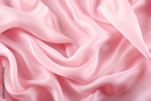 Pink Purity: Smooth, Elegant Pink Silk or Satin Ideal for Valentine's Day Backgrounds
