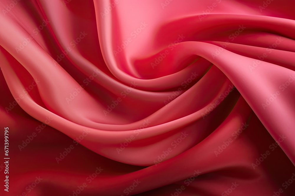 Obraz premium Ruby Radiance: Smooth Elegant Wavy Red Silk Abstract Background Design