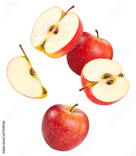 Red apple isolated with clipping path
