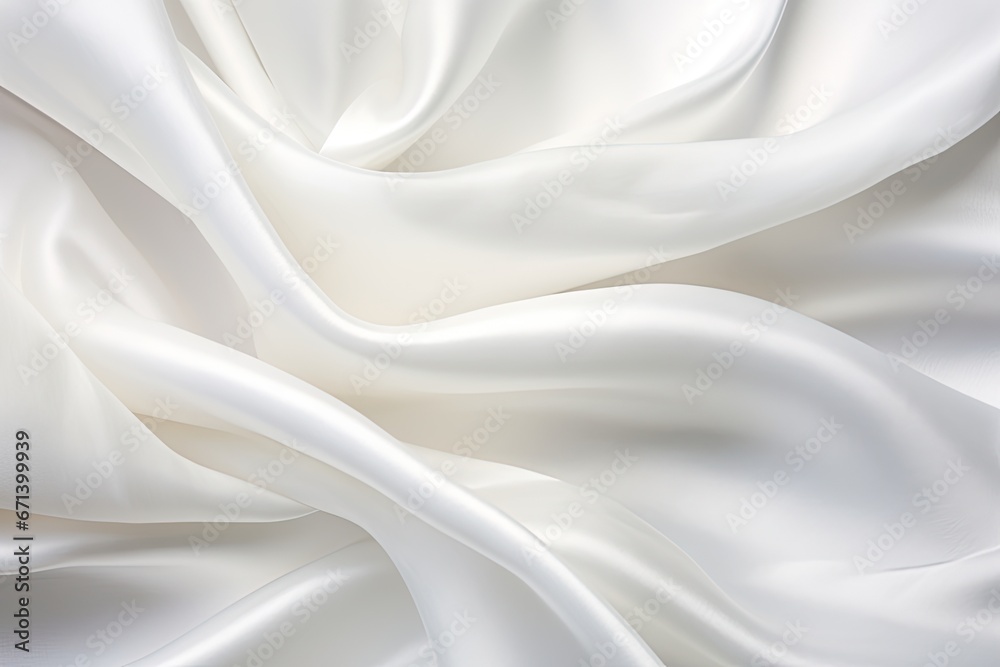 Satin Serenity: Smooth White Silk - Clean, Elegant Wedding Background Image