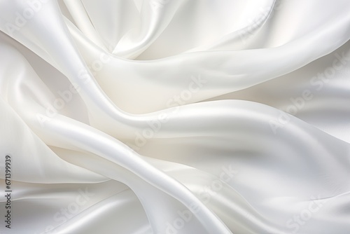 Satin Serenity: Smooth White Silk - Clean, Elegant Wedding Background Image