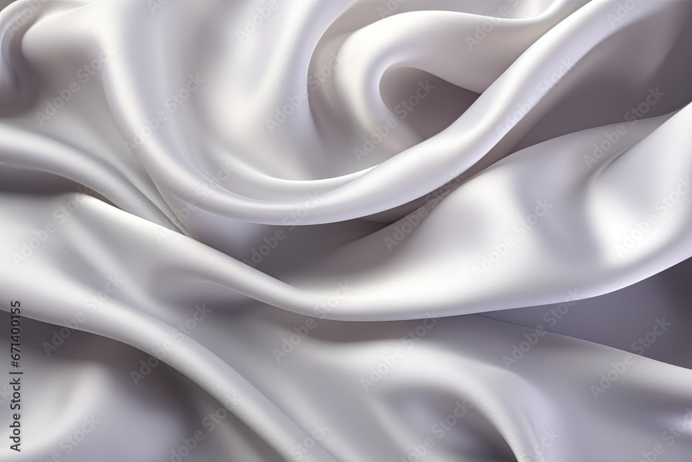 Obraz premium Satin Whispers: White Gray Silk Background with Soft Blur Pattern