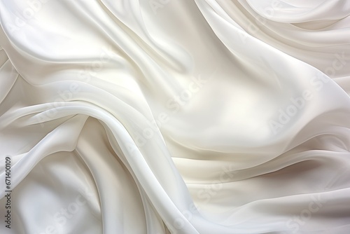 Satin Swoon: White Fabric Elegance - Ethereal Background for Timeless Beauty photo