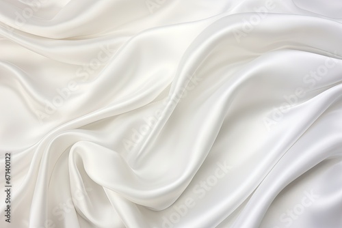 Satin Swirls: White Satin Fabric Backgrounds - Whirling Elegance