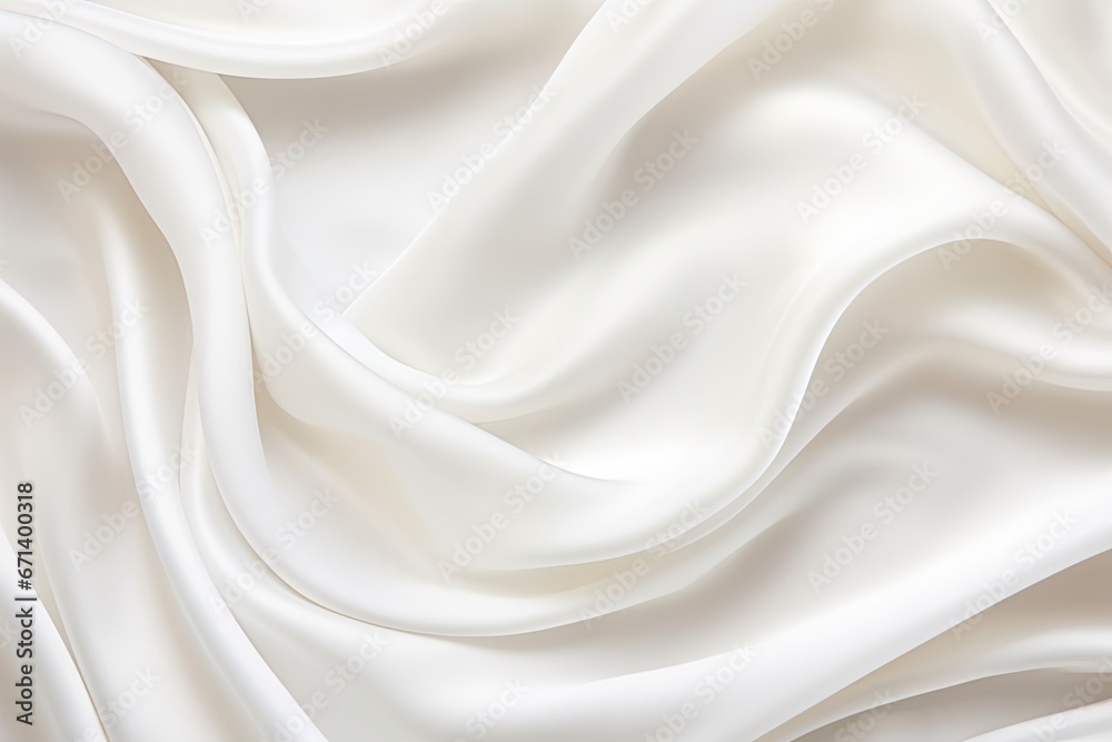 Silk and Waves: Soft Abstract Waves on White Background Silk and Waves: Soft Abstract Waves on White Background
