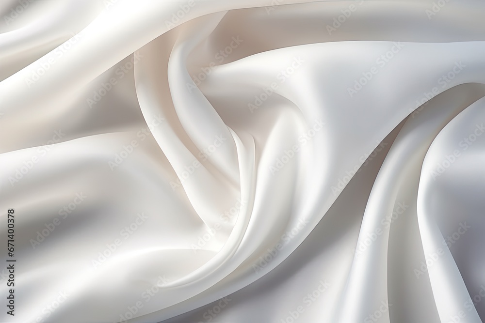 Silk Horizon: White Fabric Smooth Texture Surface Background
