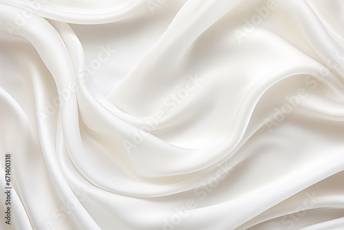Silk and Waves: Soft Abstract Waves on White Background