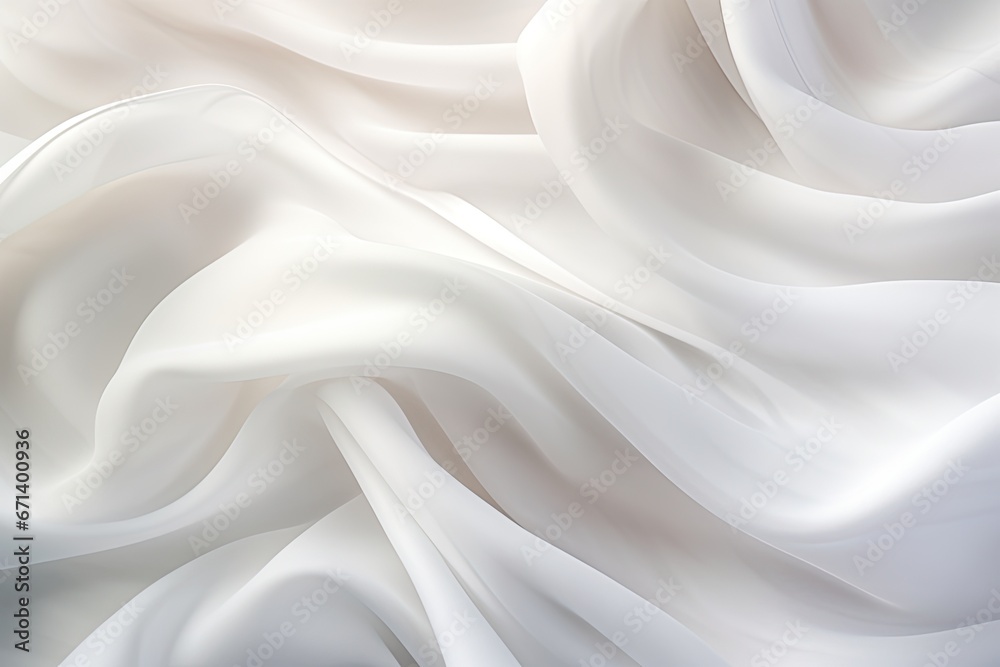Soft Waves of White Cloth: Abstract Background Soft Waves of White Cloth: Abstract Background