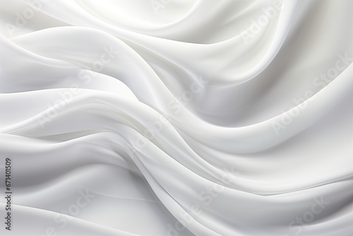 White Waves of Abstract Soft Fabric Background