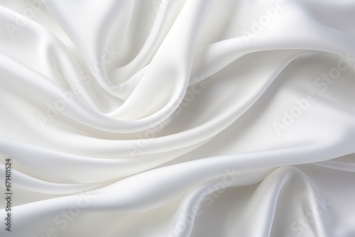 White Whirl: Close-up Satin Background for a Soft Appeal