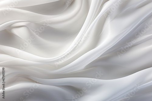 Woven Dream: White Cloth Abstract Background with Soft Waves