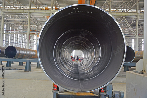 Large diameter steel pipe plant, Steel pipe manufacturing, Steel pipes for drilling oil and water