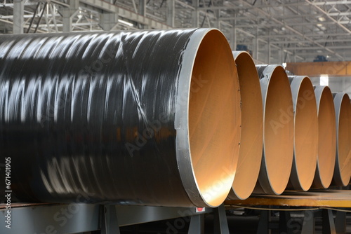 Large diameter steel pipe plant, Steel pipe manufacturing, Steel pipes for drilling oil and water photo