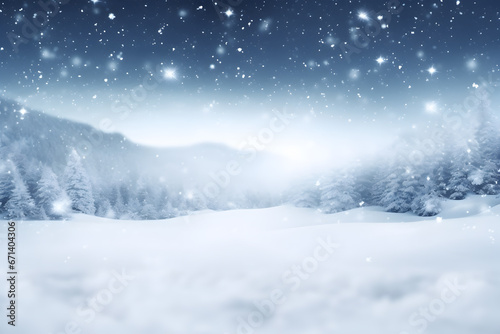 Winter background of snow and frost with free space for your decoration. © Planetz