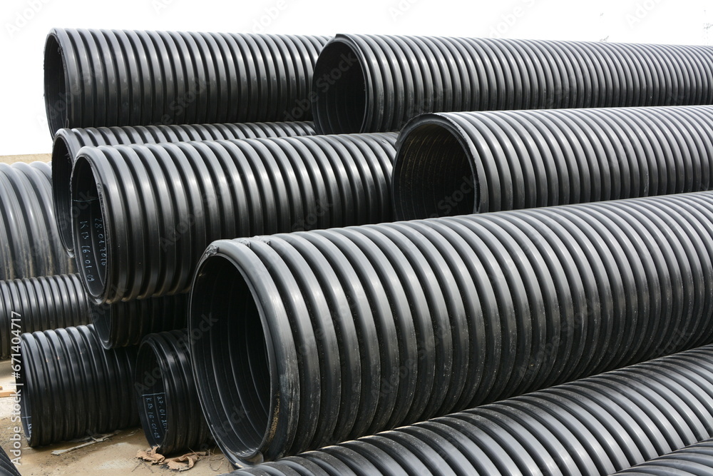 Metal Reinforced PE Spiral Corrugated Pipe, HDPE Corrugated Drain Pipe