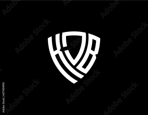 KJB creative letter shield logo design vector icon illustration photo