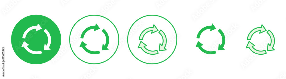 Recycle icon set. Recycling vector icon. Recycle icon set. Recycling vector icon.