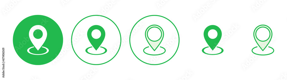 Pin icon set. Location icon vector. destination icon. map pin Pin icon set. Location icon vector. destination icon. map pin