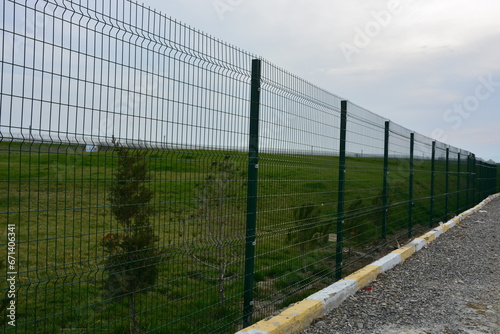 High green metal fence, High Security Palisade Metal Fencing Manufacturer