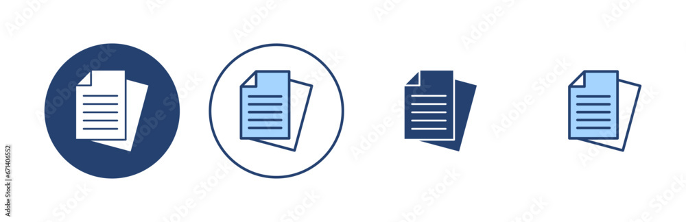 Document icon vector. Paper sign and symbol. File Icon Document icon vector. Paper sign and symbol. File Icon