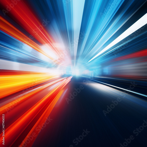 High speed, Radial motion blur background, ai technology