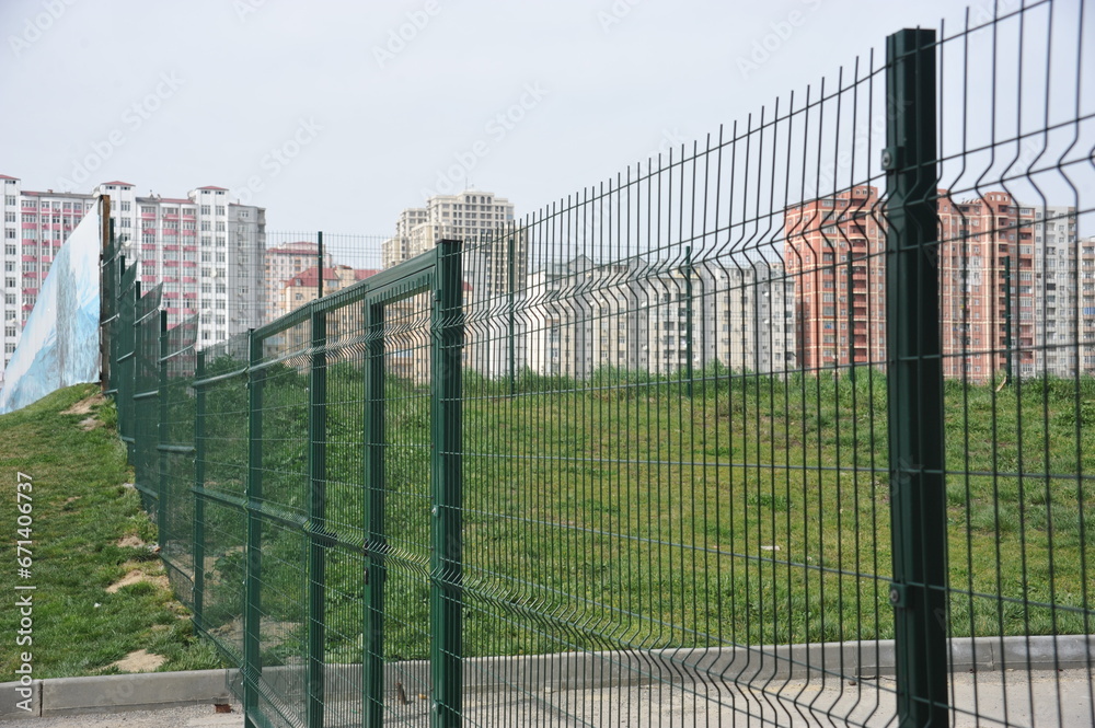 High green metal fence, High Security Palisade Metal Fencing Manufacturer