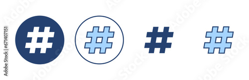 Hashtag icon vector. hashtag sign and symbol