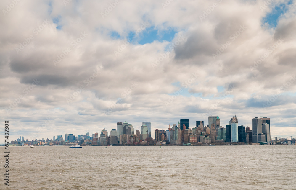 View of the New York City Skyline from Statue of Liberty National Monument