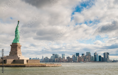 Statue of Liberty, in New York Harbor in New York City © Zack Frank
