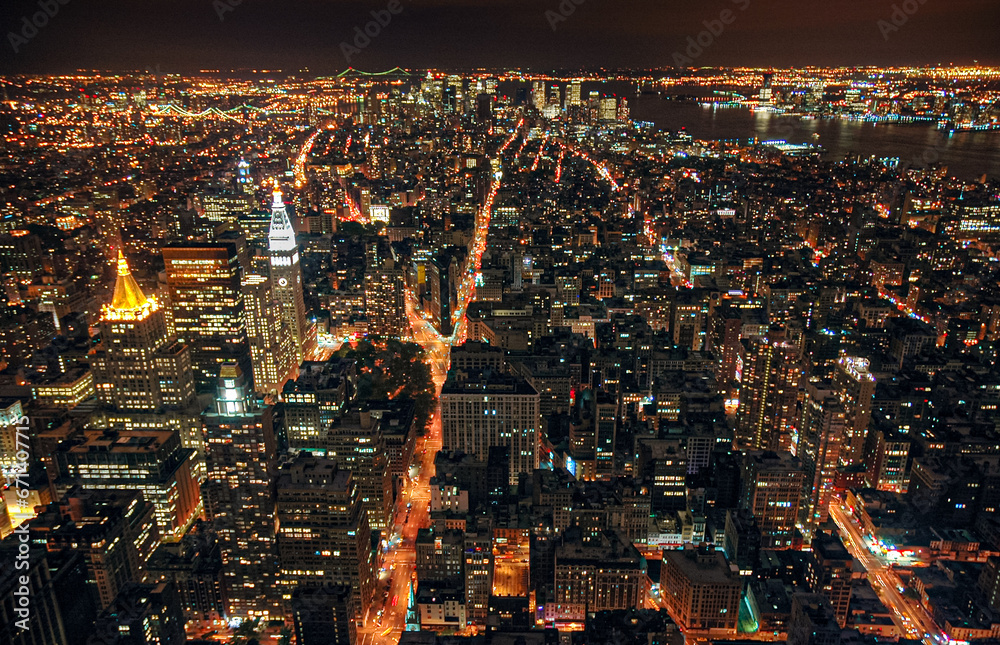 Fototapeta premium New York City, Manhattan at Night