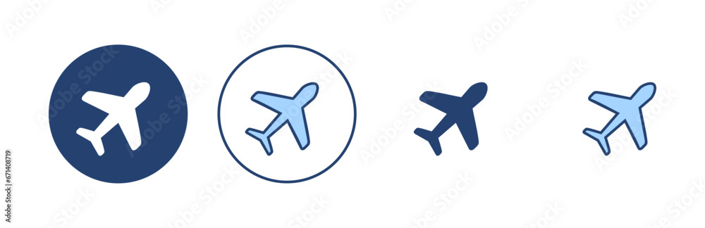 Plane icon vector. Airplane sign and symbol. Flight transport symbol. Travel sign. aeroplane