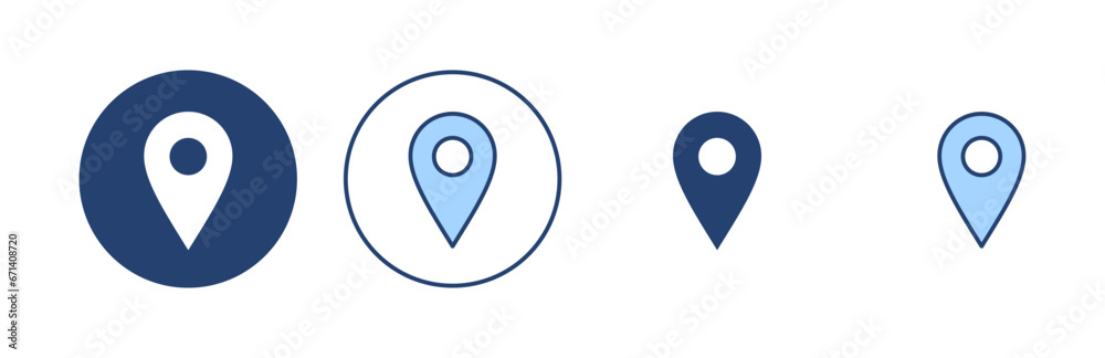 Pin icon vector. Location sign and symbol. destination icon. map pin Pin icon vector. Location sign and symbol. destination icon. map pin