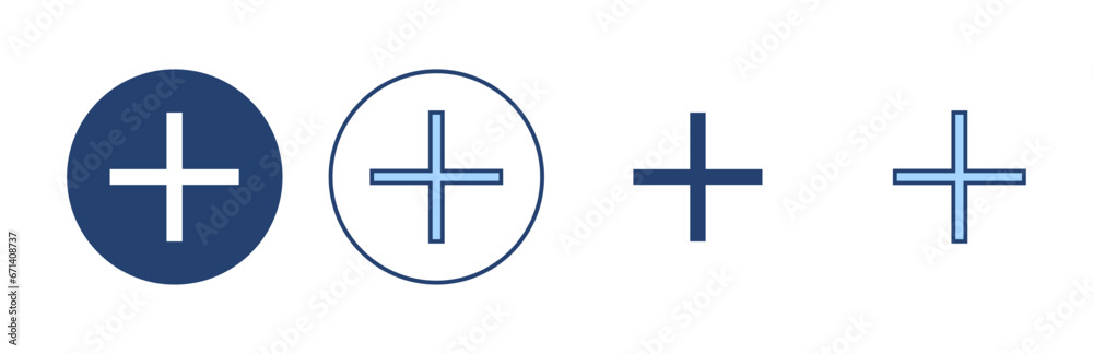 Plus icon vector. Add plus sign and symbol Plus icon vector. Add plus sign and symbol