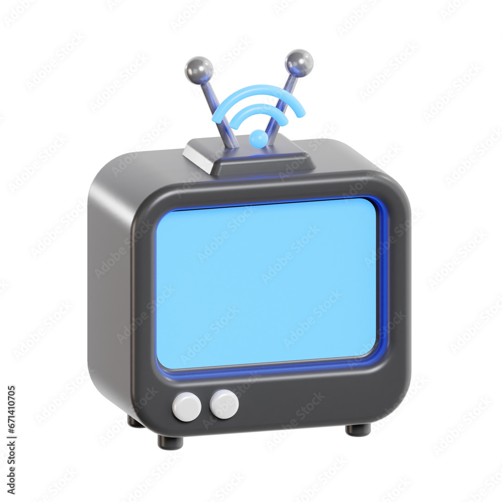 3d tv antenna , cloud networking 3d icon set, high quality render, transparent background 3d tv antenna , cloud networking 3d icon set, high quality render, transparent background