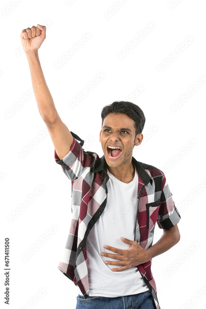 Fototapeta premium Indian man celebrating.