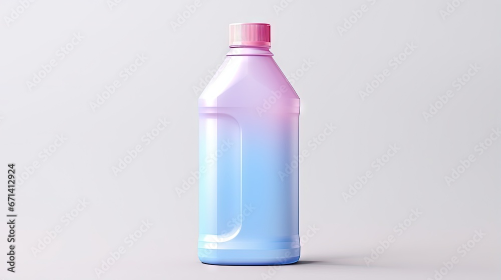 Plastic bottle with handle of cleaning product isolated