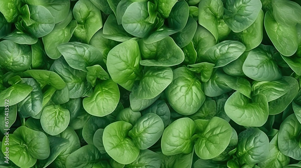 Spinach pattern background on white. Top view Spinach pattern background on white. Top view