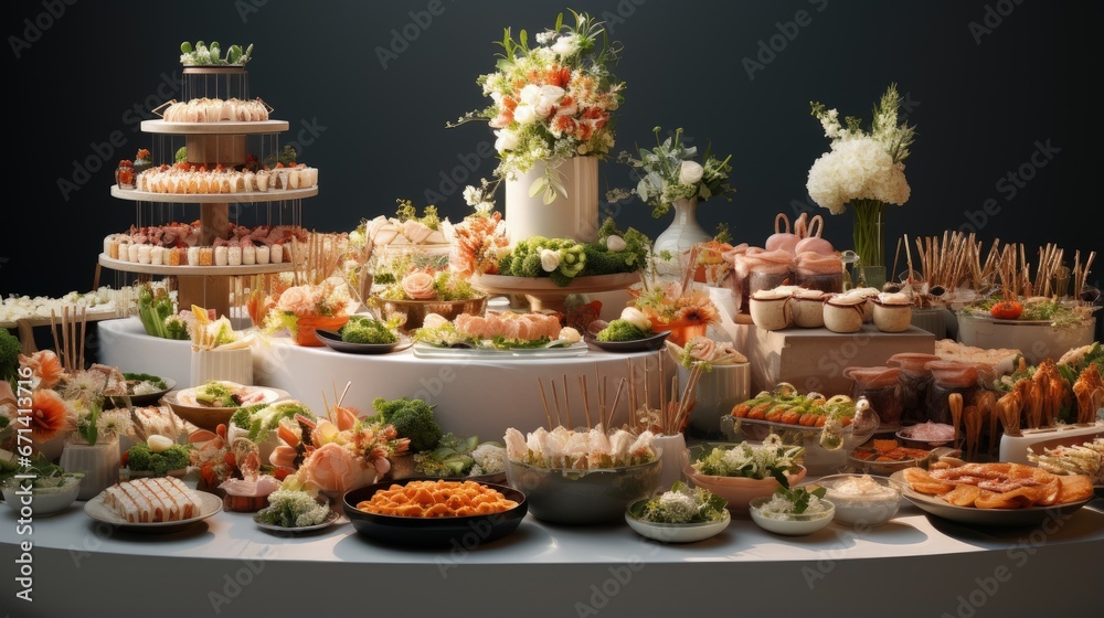 Catering Food Wedding Event Table