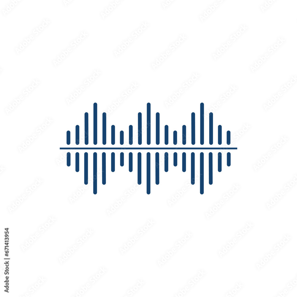 Sound Wave Icon Vector Design Template