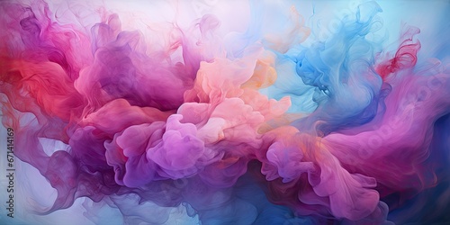 An abstract watercolor painting with a blend of soothing pastel colors  evoking a sense of calm and creativity. Concept of artistic inspiration by Generative AI