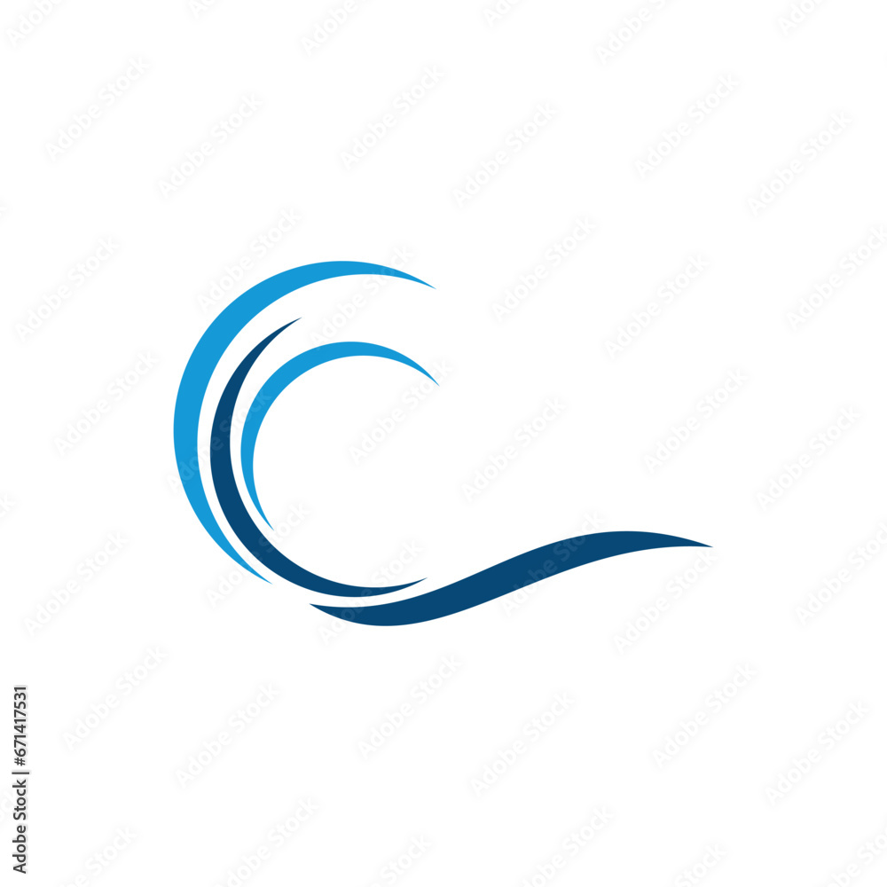 Abstract Swoosh Vector Logo Design Template Abstract Swoosh Vector Logo Design Template