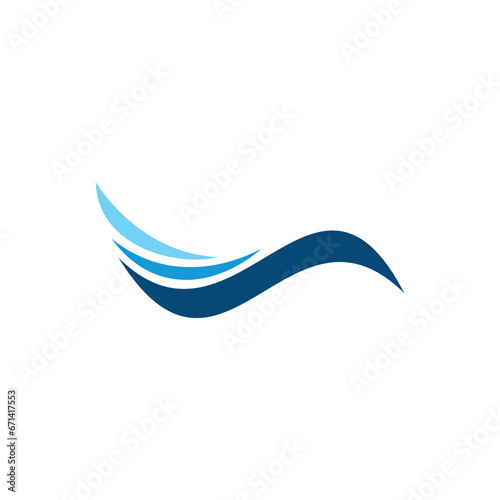 Abstract Swoosh Vector Logo Design Template
