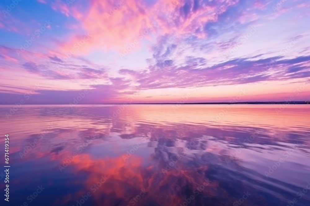 pink-purple sea sunset