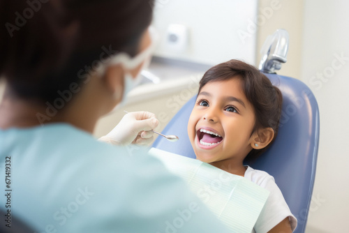 indian boy getting a dental treatment